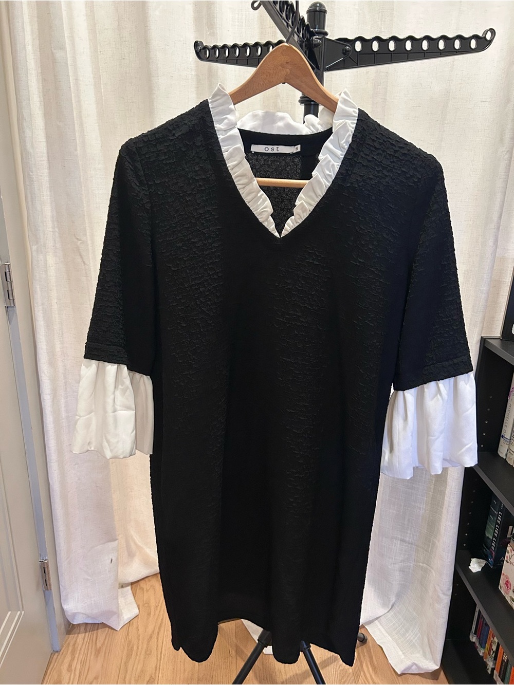 Ost Black Tunic with White Ruffled Collar and Cuffs
